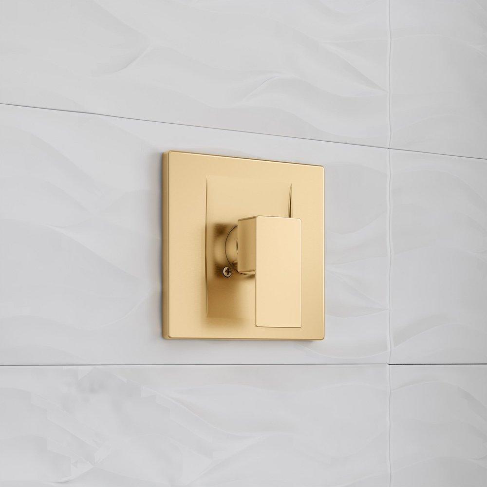 PROFLO&reg; Brushed Gold Single Handle Pressure Balancing Valve Trim 