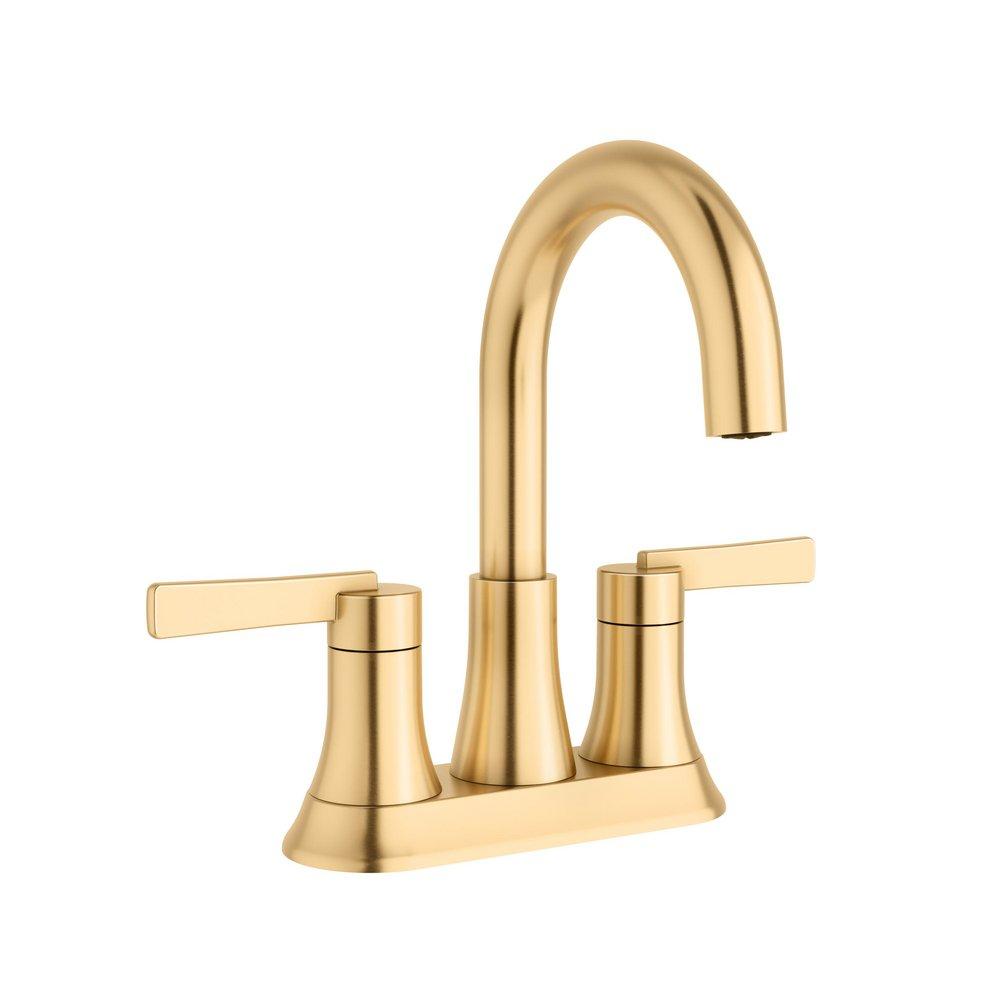 PROFLO&reg; Brushed Gold Two Handle Centerset Bathroom Sink Faucet 