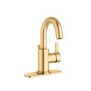 PROFLO&reg; Brushed Gold Single Handle Monoblock Bathroom Sink Faucet 