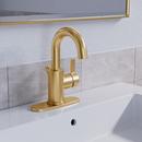 PROFLO&reg; Brushed Gold Single Handle Monoblock Bathroom Sink Faucet 