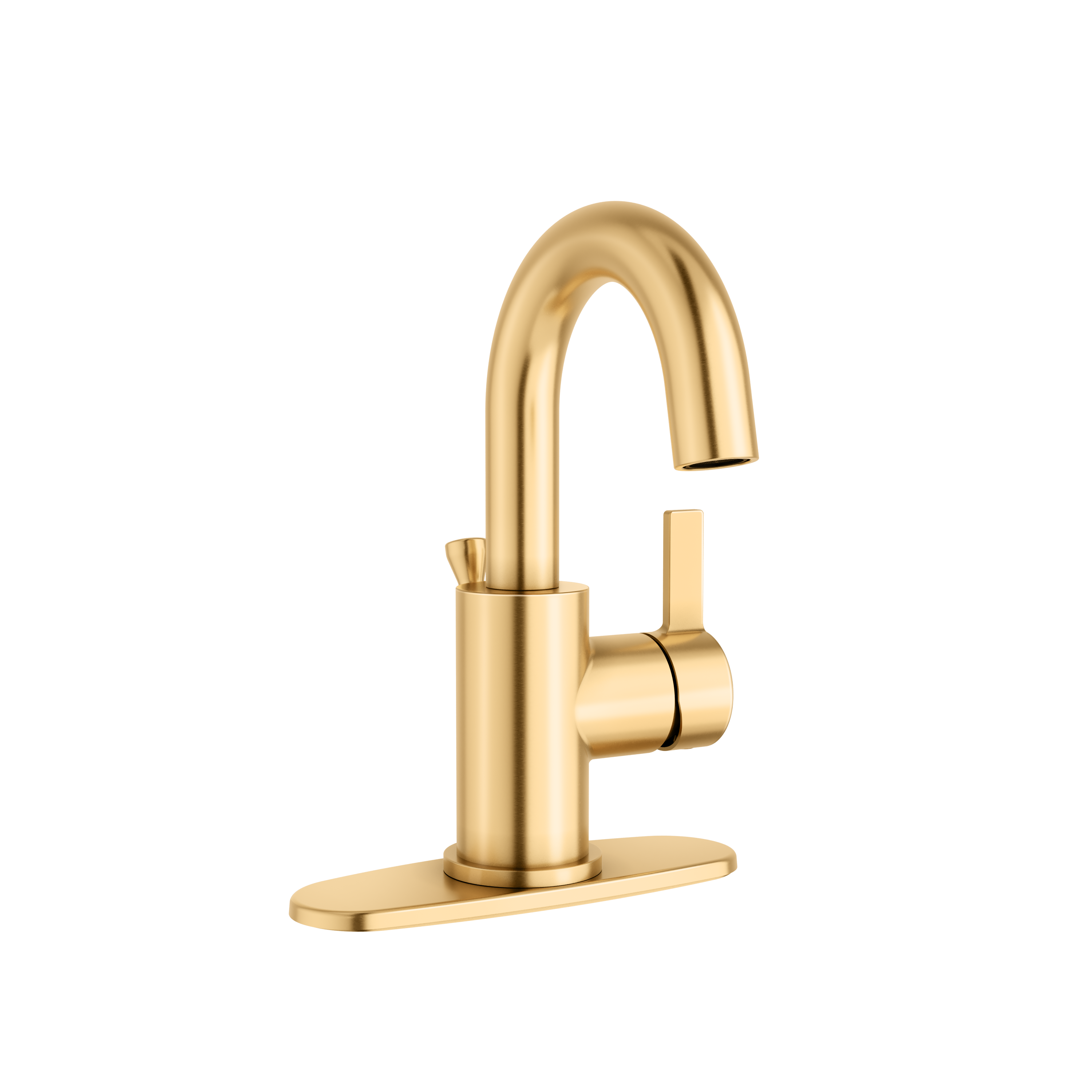 PROFLO&reg; Brushed Gold Single Handle Monoblock Bathroom Sink Faucet 