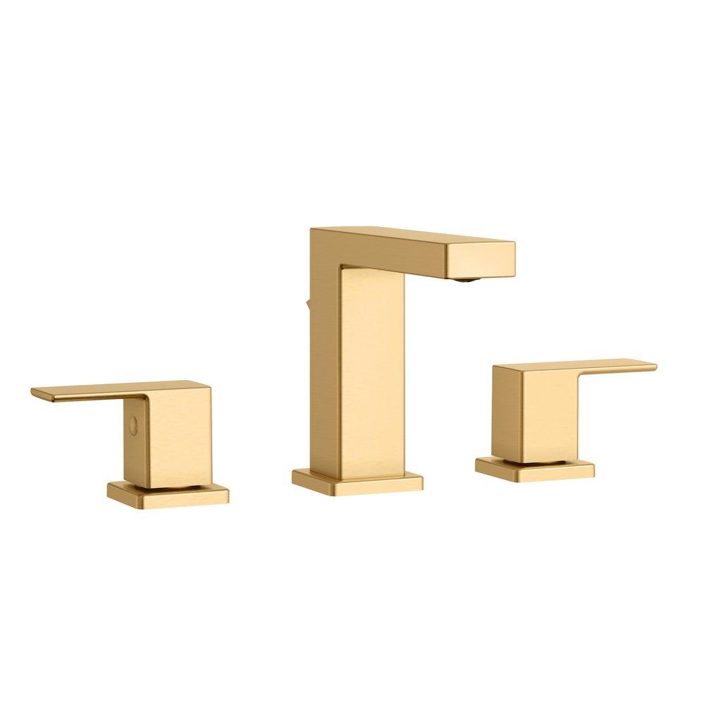 PROFLO&reg; Brushed Gold Two Handle Widespread Bathroom Sink Faucet 