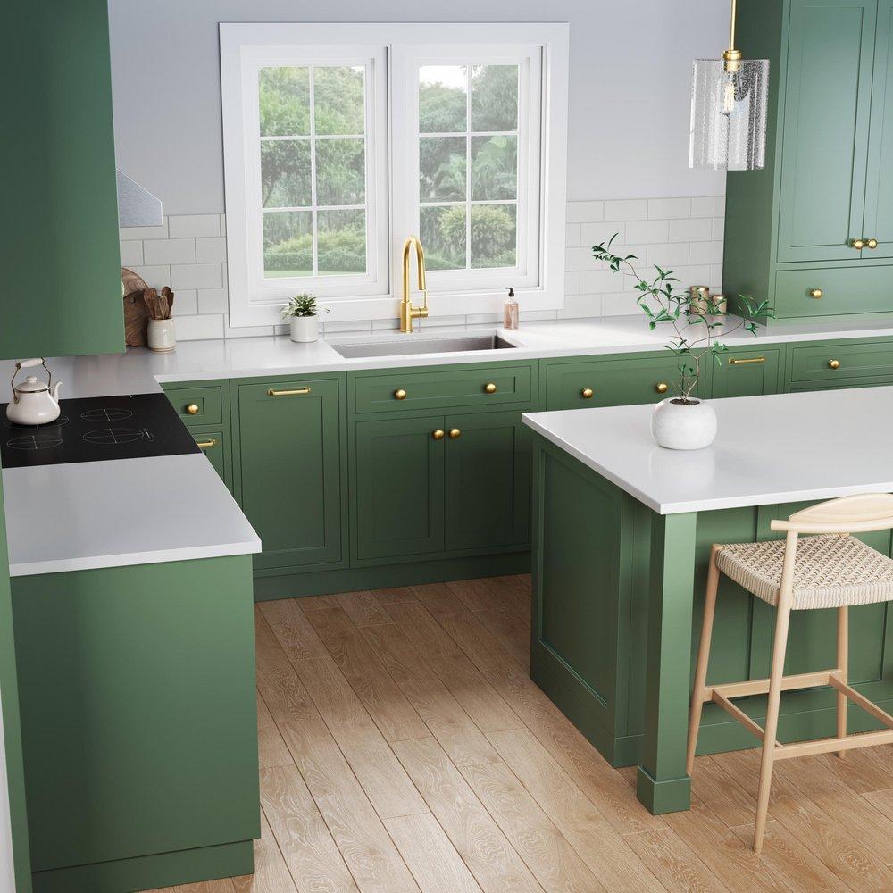 PROFLO&reg; Brushed Gold Single Handle Pull Down Kitchen Faucet 