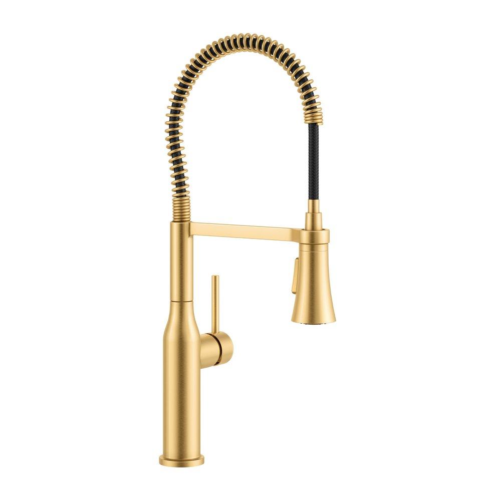PROFLO&reg; Brushed Gold Single Handle Pre-Rinse Kitchen Faucet 