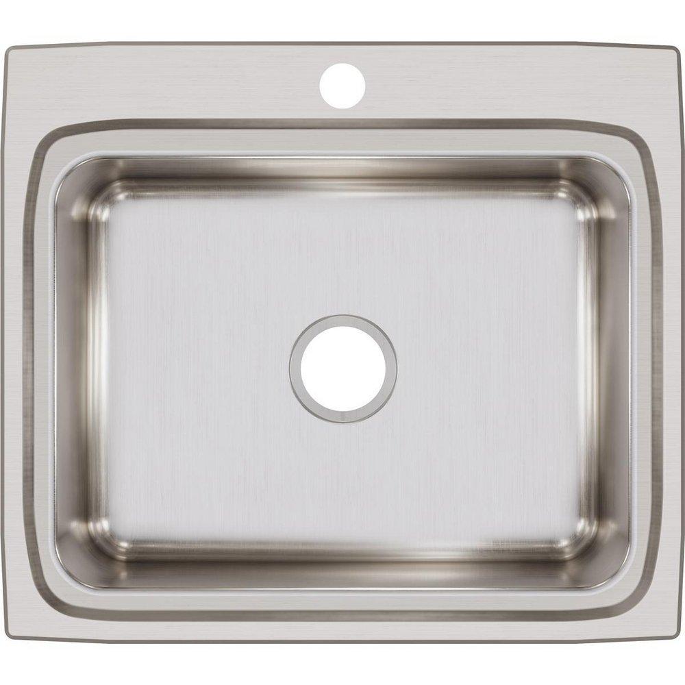 Elkay Lustrous Satin 25 x 22 in. Stainless Steel Single Bowl Drop-in Kitchen Sink in Lustrous Satin 