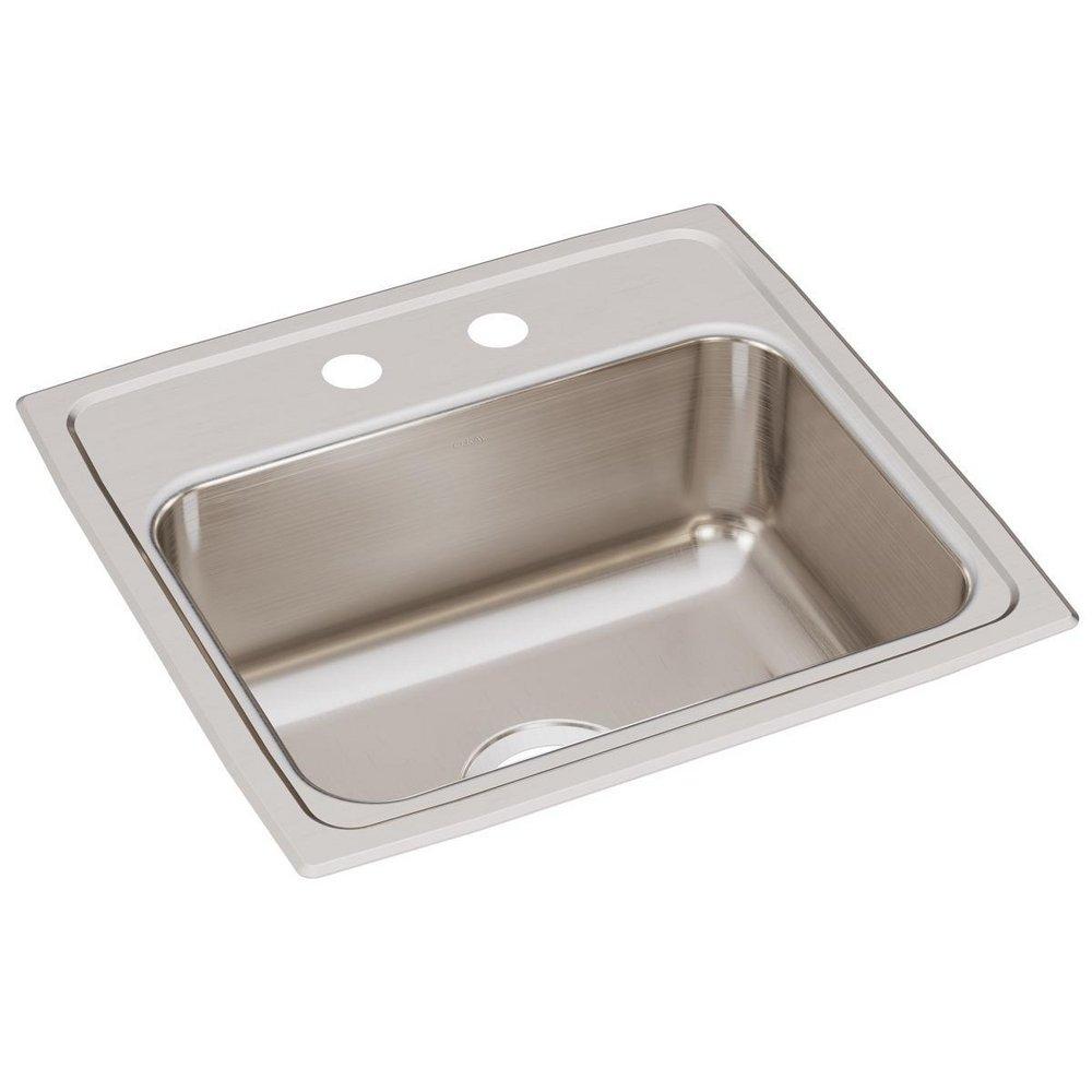 Elkay Lustrous Satin 19 x 18 in. Stainless Steel Single Bowl Drop-in Kitchen Sink in Lustrous Satin 