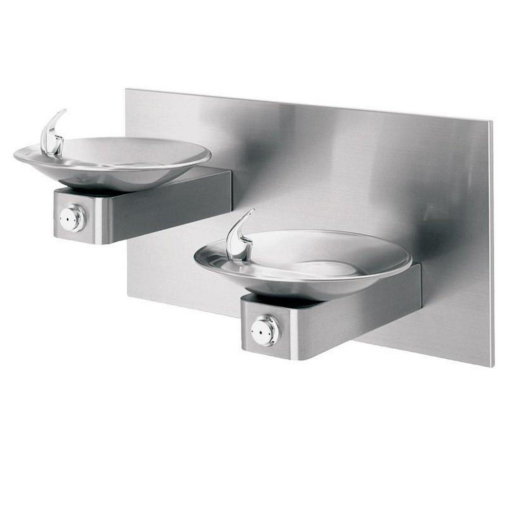 Haws® Satin Stainless Steel Double Wall Mount Drink Fountain 