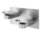 Double Wall Mount Drink Fountain in Satin Stainless Steel
