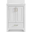 Lucerne 24" Free Standing Single Basin Vanity Set with Cabinet and Engineered Stone Vanity Top 