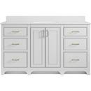 Lucerne 60" Free Standing Single Basin Vanity Set with Cabinet and Engineered Stone Vanity Top 