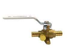 1/2 in. F1807 Brass PEX Ball Valve with Drop Ear and Drain