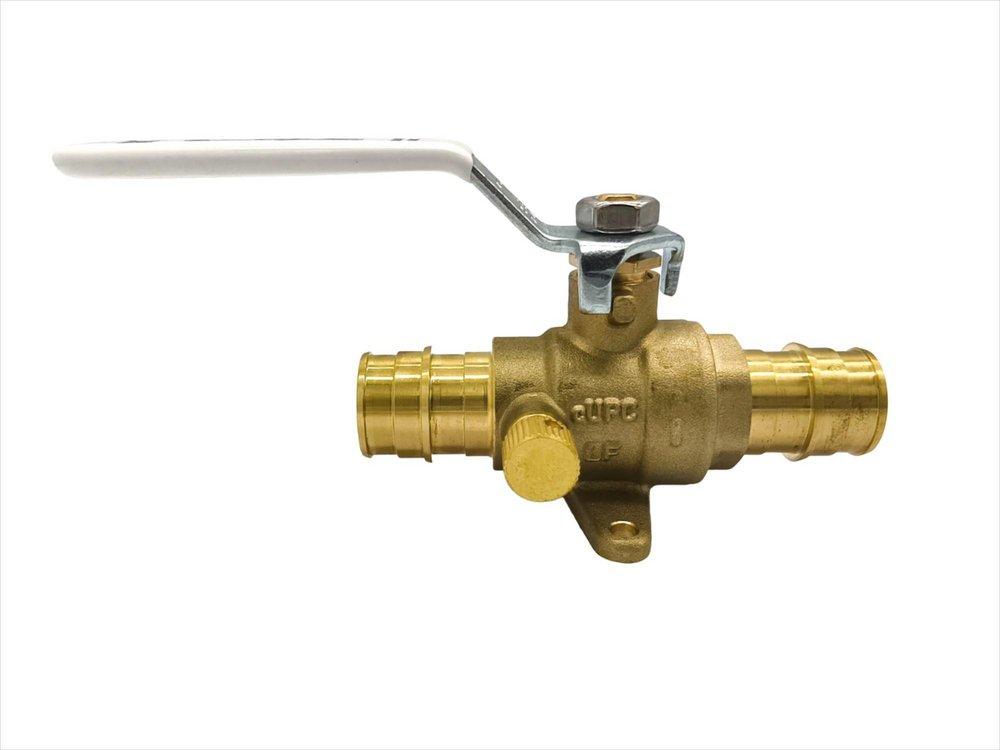 LF 3/4 BRS PEX BALL VALVE F1960 W/ DRN 