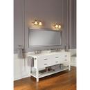 BRUSHED NICKEL TWO-HANDLE HIGH ARC BATHROOM FAUCET 