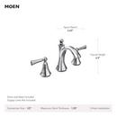 BRUSHED NICKEL TWO-HANDLE HIGH ARC BATHROOM FAUCET 