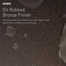 OIL RUBBED BRONZE TWO-HANDLE HIGH ARC BATHROOM FAUCET 