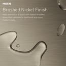 BRUSHED NICKEL TWO-HANDLE HIGH ARC BATHROOM FAUCET 