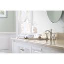 BRUSHED NICKEL TWO-HANDLE HIGH ARC BATHROOM FAUCET 