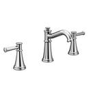 CHROME TWO-HANDLE HIGH ARC BATHROOM FAUCET
