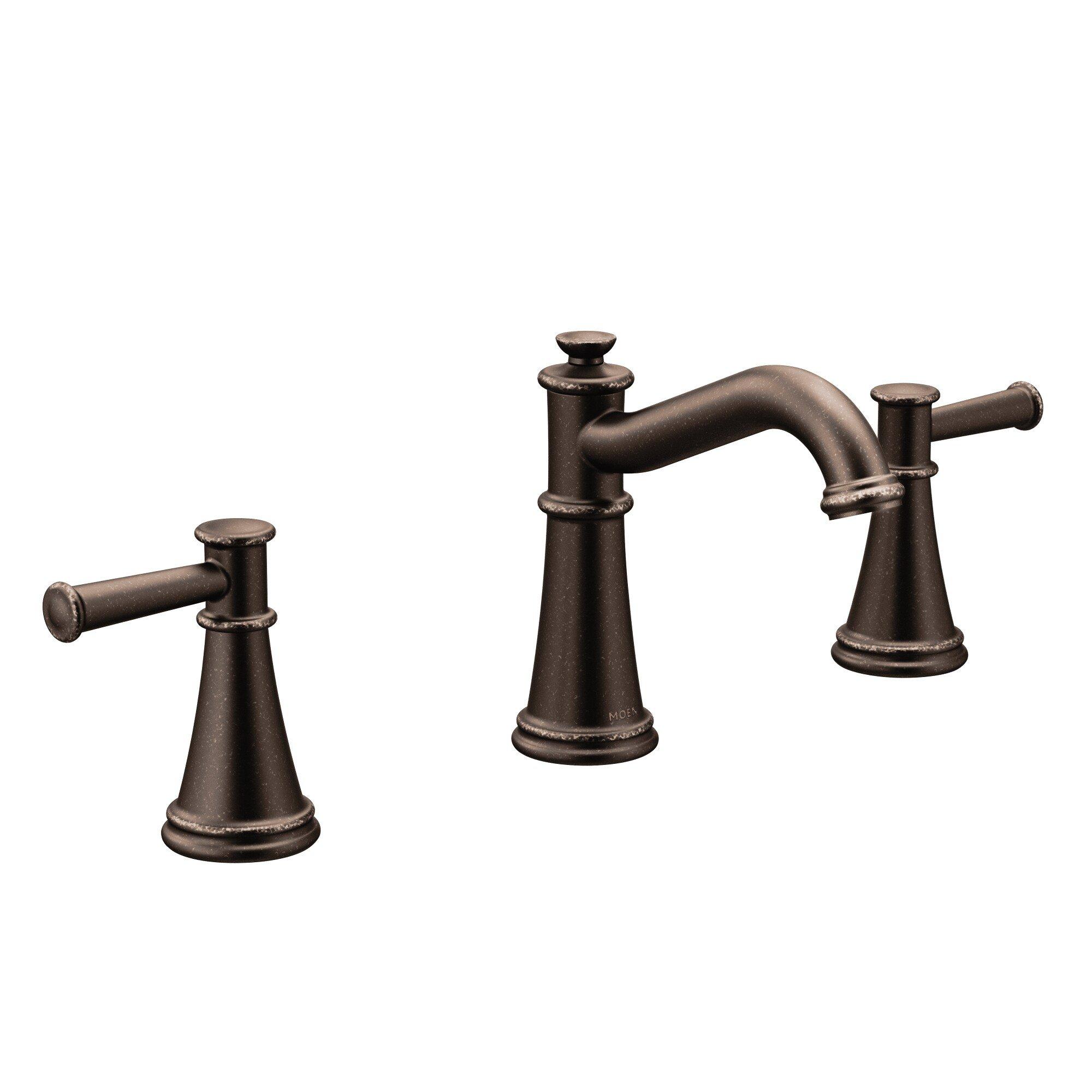Two Handle Widespread Bathroom Sink Faucet in Oil Rubbed Bronze 