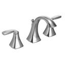 CHROME TWO-HANDLE HIGH ARC BATHROOM FAUCET