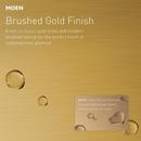 BRUSHED GOLD TWO-HANDLE HIGH ARC BATHROOM FAUCET 