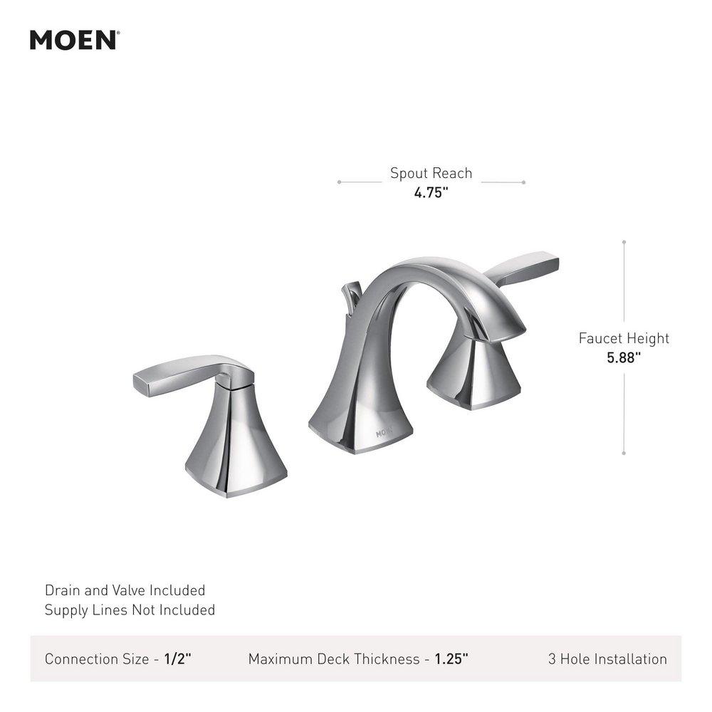 POLISHED NICKEL TWO-HANDLE HIGH ARC BATHROOM FAUCET 