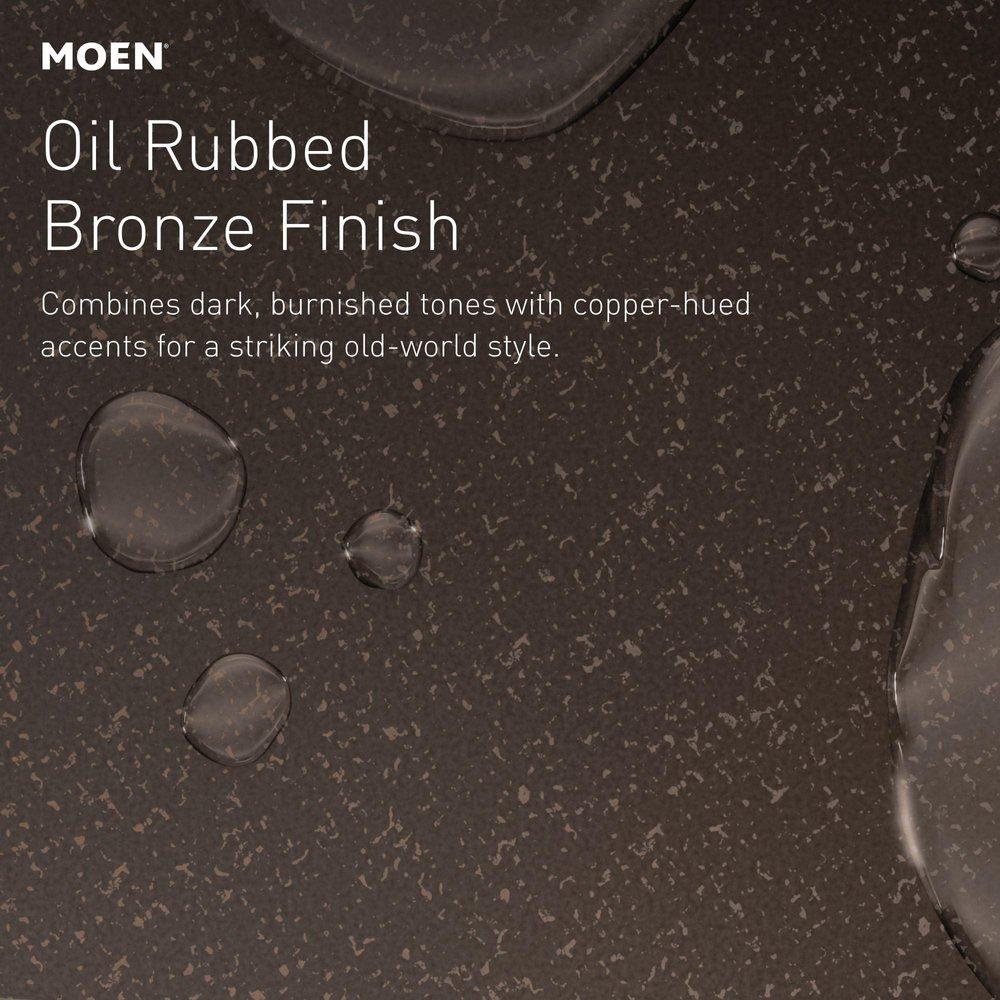 OIL RUBBED BRONZE TWO-HANDLE HIGH ARC BATHROOM FAUCET 