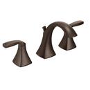 OIL RUBBED BRONZE TWO-HANDLE HIGH ARC BATHROOM FAUCET 