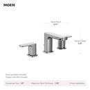 MATTE BLACK TWO-HANDLE HIGH ARC BATHROOM FAUCET 