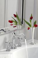 CHROME TWO-HANDLE HIGH ARC BATHROOM FAUCET 