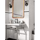 MATTE BLACK TWO-HANDLE HIGH ARC BATHROOM FAUCET 