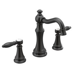 Two Handle Widespread Bathroom Sink Faucet in Matte Black