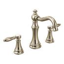 POLISHED NICKEL TWO-HANDLE HIGH ARC BATHROOM FAUCET