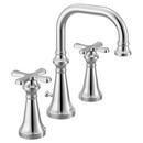 CHROME TWO-HANDLE HIGH ARC BATHROOM FAUCET