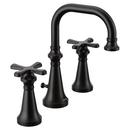 MATTE BLACK TWO-HANDLE HIGH ARC BATHROOM FAUCET