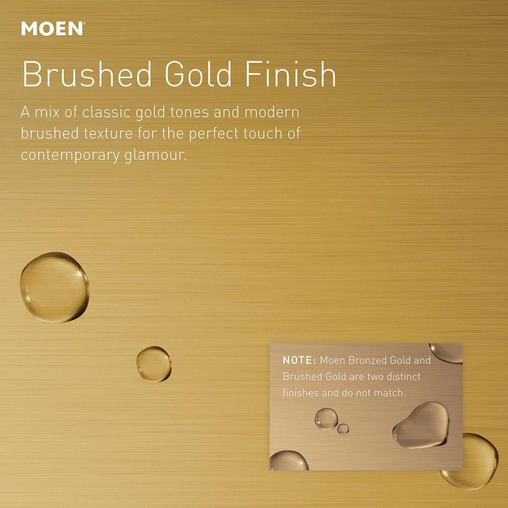 Two Handle Widespread Bathroom Sink Faucet in Brushed Gold 