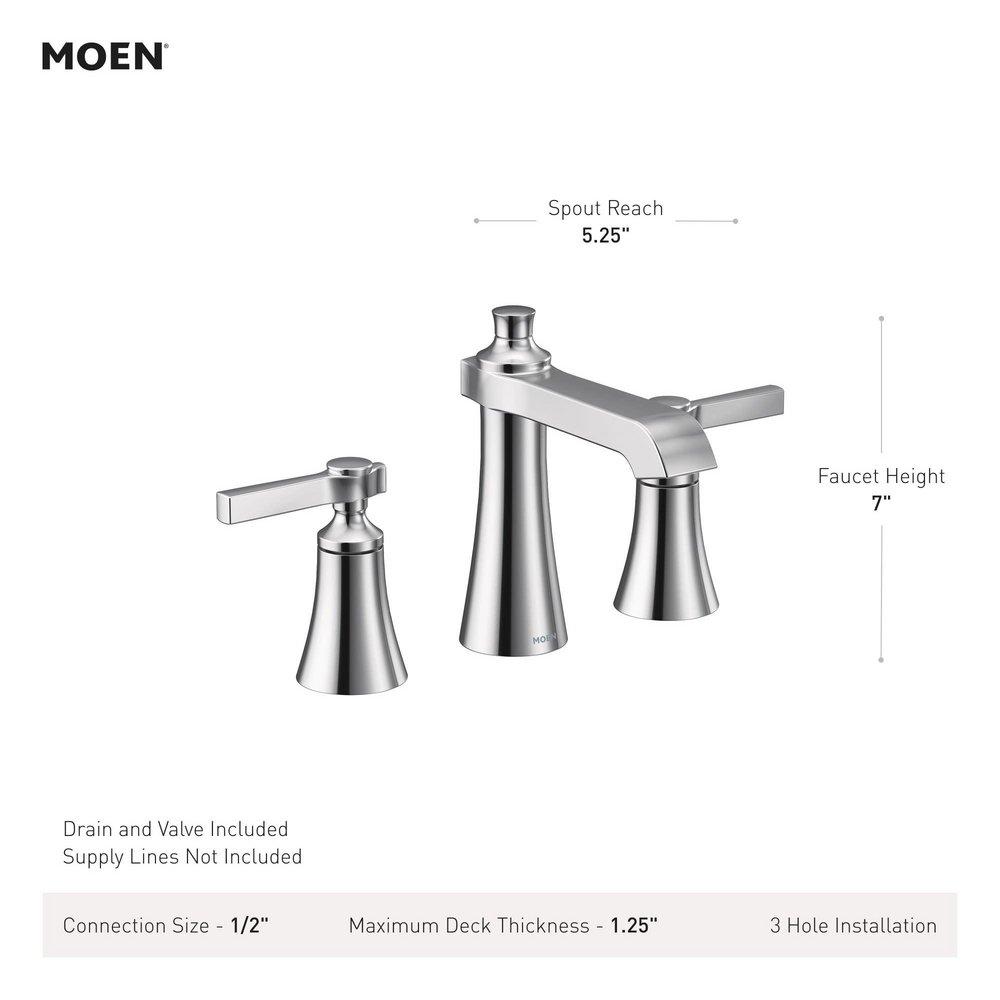 Two Handle Widespread Bathroom Sink Faucet in Brushed Gold 