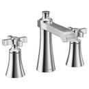 CHROME TWO-HANDLE HIGH ARC BATHROOM FAUCET