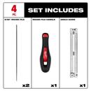 4PC 5/32 SAW CHAIN SHARPENING SET 