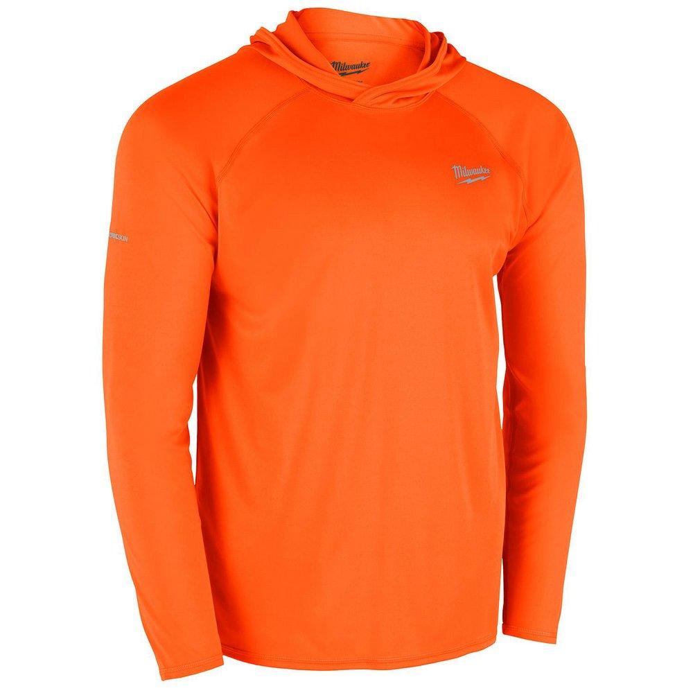 WORKSKIN HOODED SUN SHIRT - ORANGE M 