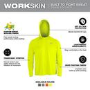 WORKSKIN HOODED SUN SHIRT - YELLOW S 