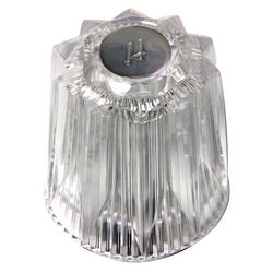 Acrylic Hot Knob Tub & Shower Faucet Handles in Clear