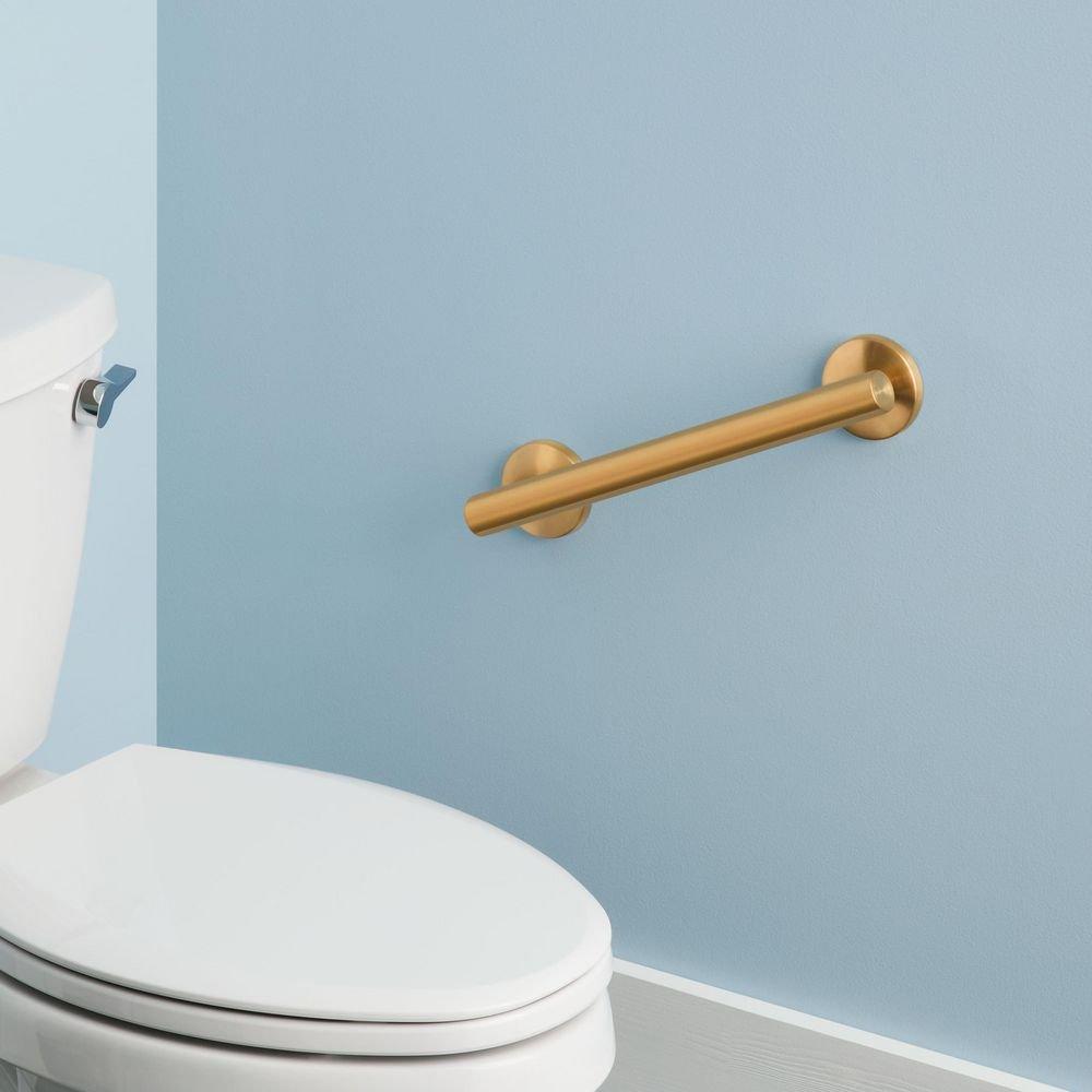 12 in. Grab Bar in Brushed Gold 