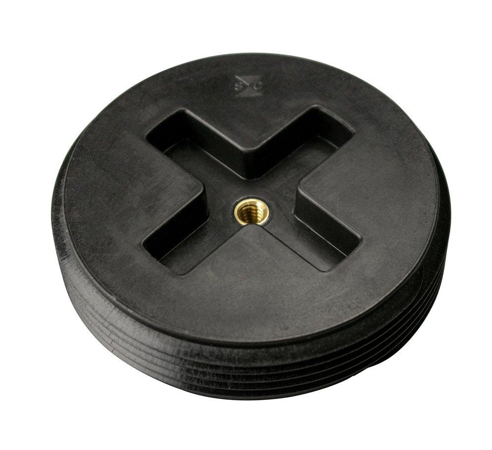 Sioux Chief Black MPT Plastic Slotted Countersunk Cleanout Plug 