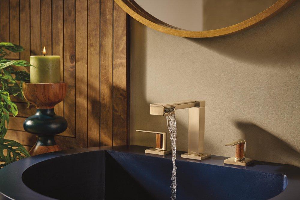 Two Handle Widespread Bathroom Sink Faucet in Luxe Gold (Handles Sold Separately) 