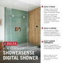 DELTA UNIVERSAL SHOWERING COMPONENTS SHOWERSENSE DIGITAL 3-PORT THERMOSTATIC SHOWER ROUGH 