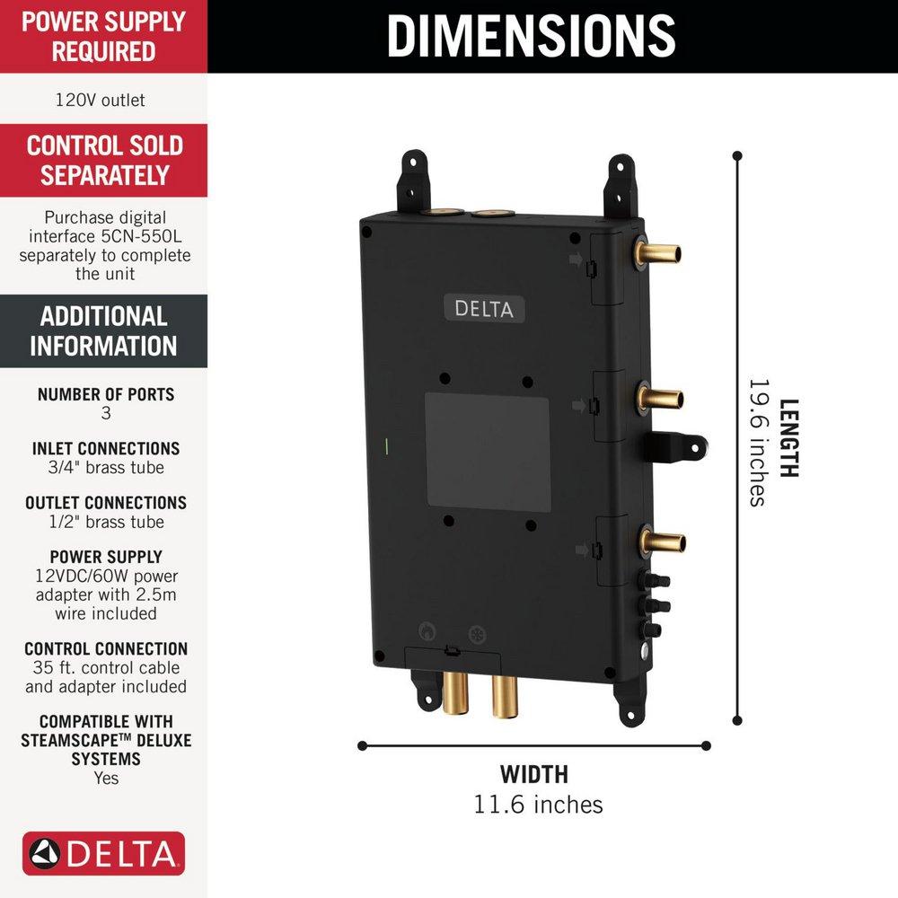 ShowerSense Digital 3-Port Thermostatic Shower Rough 