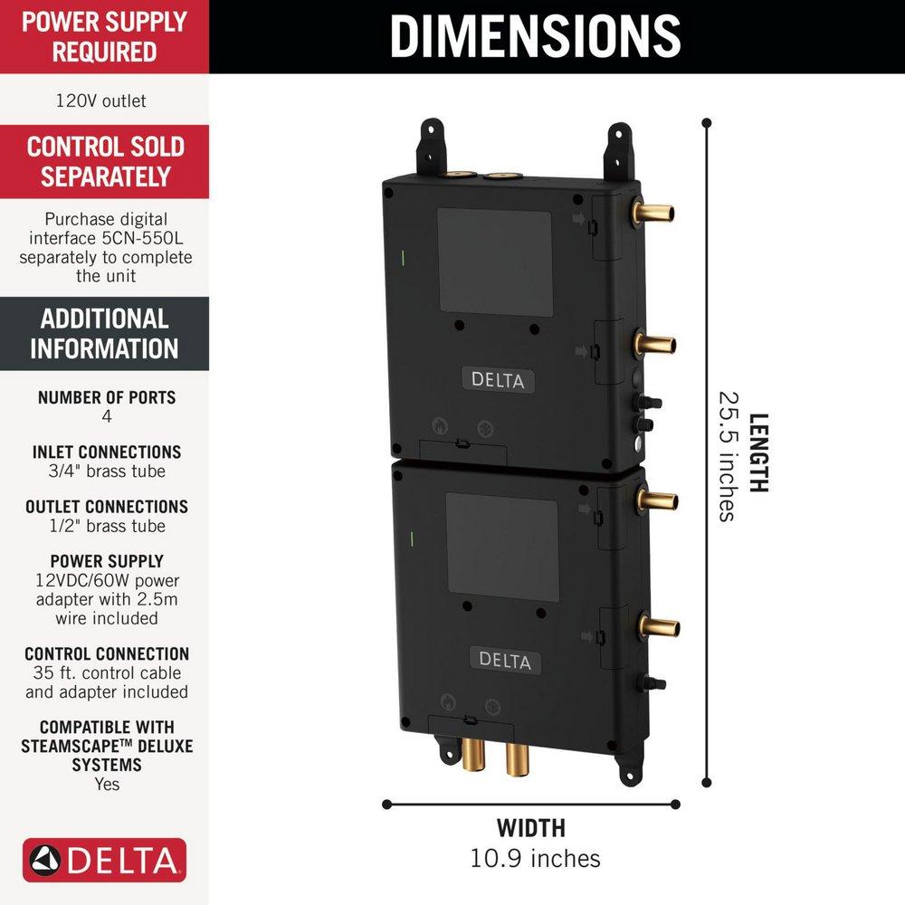 ShowerSense Digital 4-Port Thermostatic Shower Rough 