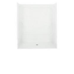 64-1/4 x 39-3/8 in. Transponder Shower Receptor with Center Drain in White