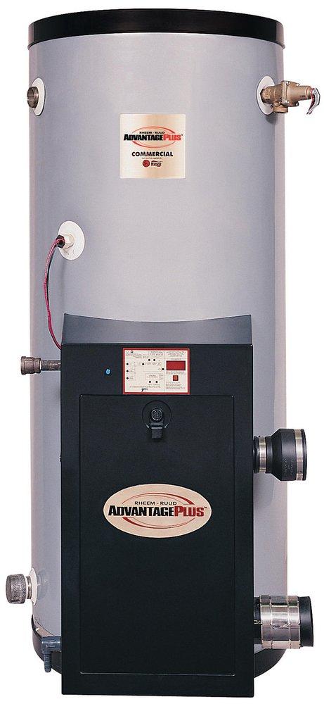 Rheem Grey Natural Gas Commercial Water Heater 
